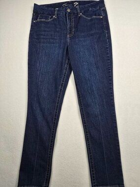 Seven7 High Rise Skinny Jeans Tummyless Size 16 Dark Wash Womens Denim Pants
